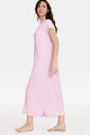 Zivame Batik Bae Knit Cotton Full Length Nightdress - Prism Pink — thumbnail 2